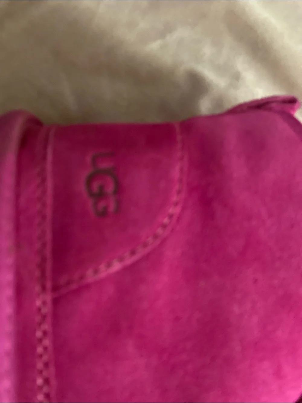 UGG Hot Pink Suede Lace-Up Ankle Booties